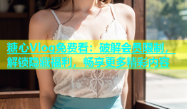 糖心Vlog免费看：破解会员限制，解锁隐藏福利，畅享更多精彩内容
