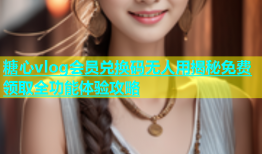 糖心vlog会员兑换码无人用揭秘免费领取全功能体验攻略