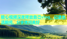 糖心视频深夜释放自己vlog，记录生活瞬间，分享夜间美好
