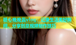 糖心晚晚酱vlog：记录生活美好瞬间，分享创意视频制作技巧