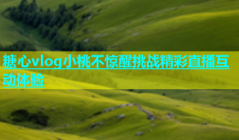 糖心vlog小桃不惊醒挑战精彩直播互动体验
