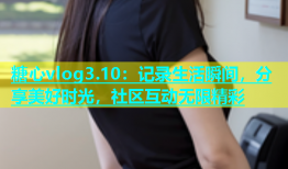糖心vlog3.10：记录生活瞬间，分享美好时光，社区互动无限精彩