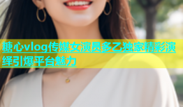 糖心vlog传媒女演员多乙独家精彩演绎引爆平台魅力