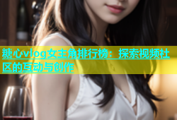 糖心vlog女主角排行榜：探索视频社区的互动与创作