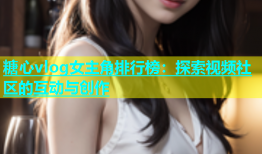 糖心vlog女主角排行榜：探索视频社区的互动与创作