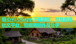 糖心VLOGapp下载官网：交友直播社交平台，短视频创作与分享