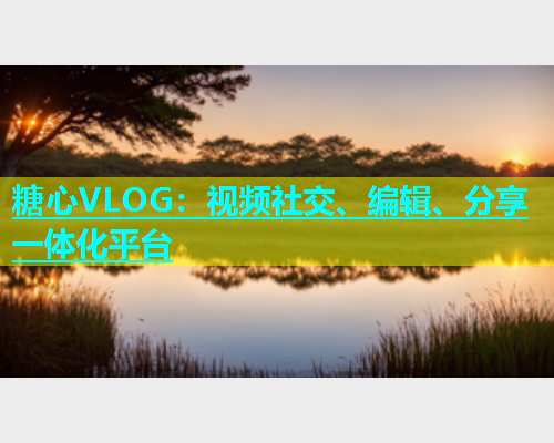 糖心VLOG:视频社交、编辑、分享一体化平台 糖心VLOG:视频社交、编辑、分享一体化平台