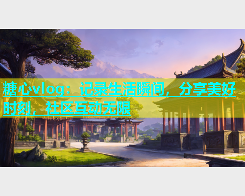 糖心vlog：记录生活瞬间，分享美好时刻，社区互动无限
